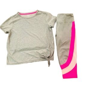 DSG Sz S 2 piece set Active Set pants cropped shirt